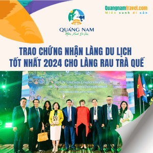 Làng rau Trà Quế nhận Chứng nhận Làng du lịch tốt nhất năm 2024